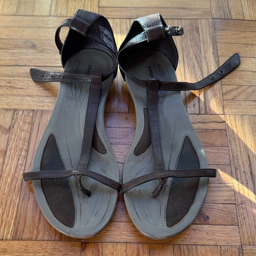Patagonia Dark Brown Strappy Sandals